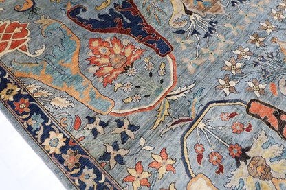271 x 364 cm | Oriental Kawros Gray Area Rug Afghan Hand Knotted Veg Dye Wool carpet
