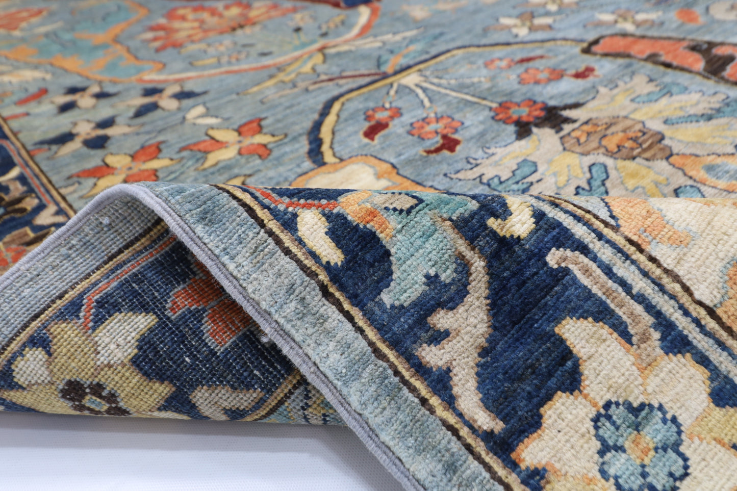 271 x 364 cm | Oriental Kawros Gray Area Rug Afghan Hand Knotted Veg Dye Wool carpet