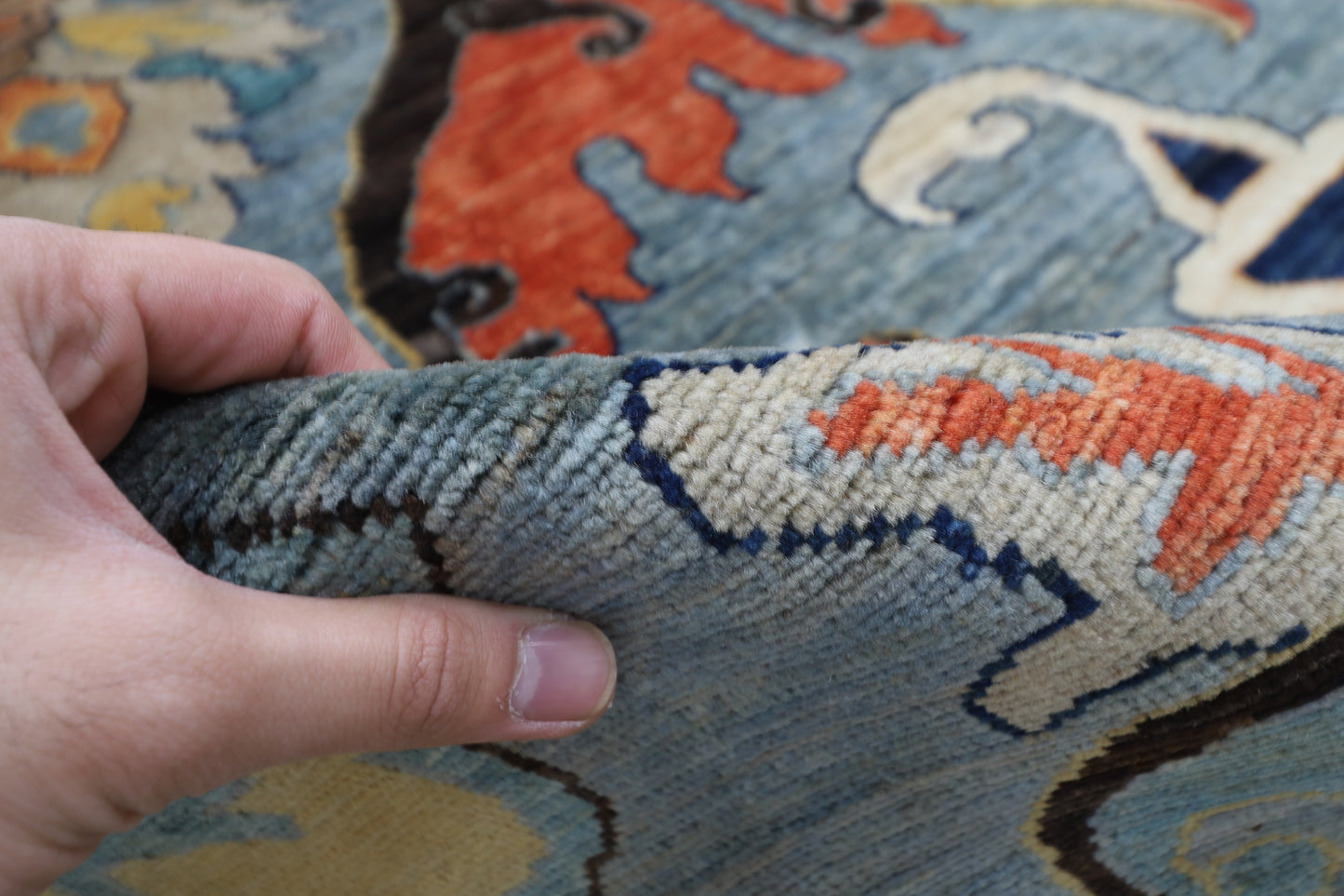271 x 364 cm | Oriental Kawros Gray Area Rug Afghan Hand Knotted Veg Dye Wool carpet