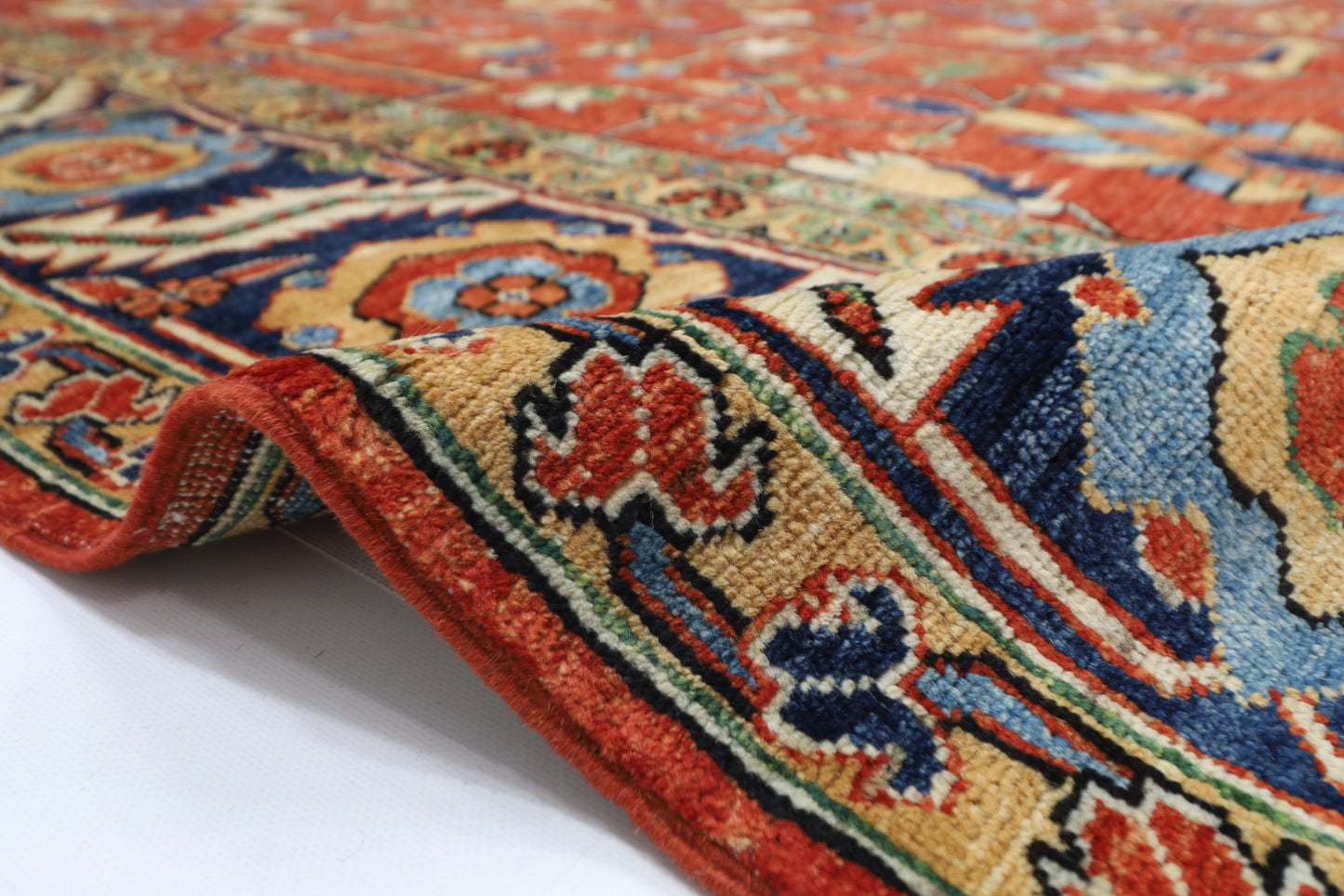 299 x 417 cm | Oriental Serapi Red Area Rug Afghan Hand Knotted Veg Dye Wool carpet
