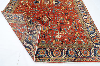 299 x 417 cm | Oriental Serapi Red Area Rug Afghan Hand Knotted Veg Dye Wool carpet
