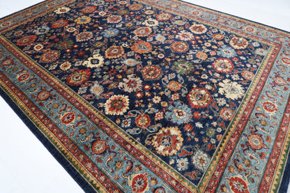 303 x 425 cm | Oriental Bidjar blue Area Rug Afghan Hand Knotted Veg Dye Wool carpet