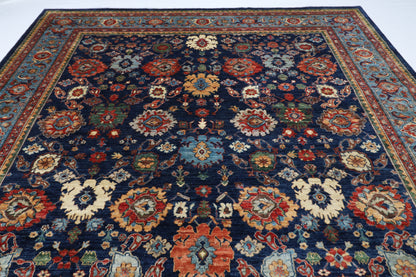 303 x 425 cm | Oriental Bidjar blue Area Rug Afghan Hand Knotted Veg Dye Wool carpet