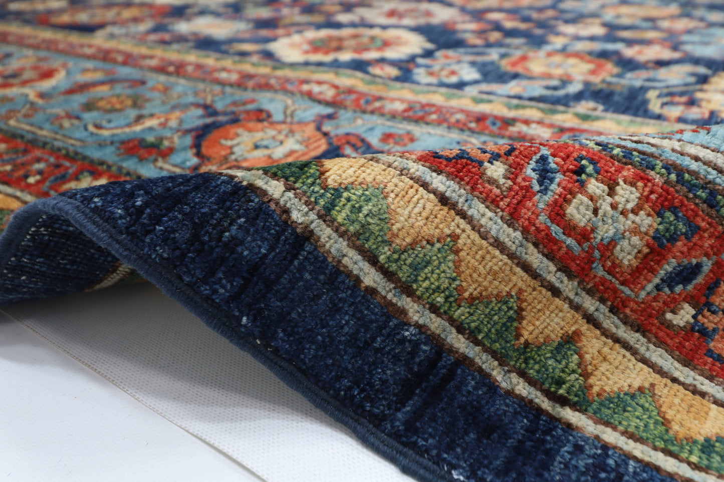 303 x 425 cm | Oriental Bidjar blue Area Rug Afghan Hand Knotted Veg Dye Wool carpet