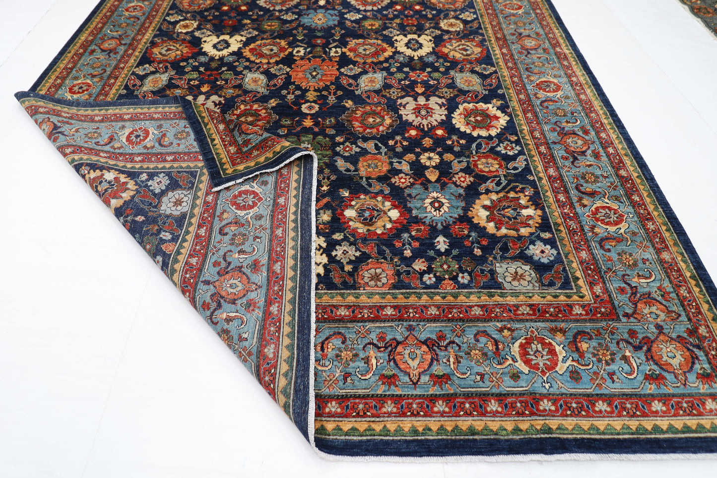303 x 425 cm | Oriental Bidjar blue Area Rug Afghan Hand Knotted Veg Dye Wool carpet