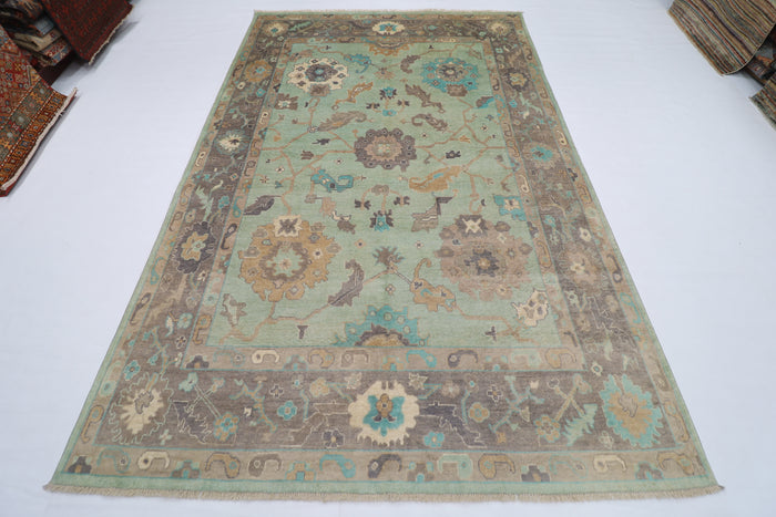 204 x 309 cm | Oushak Tribal Area Rug Afghan Hand Knotted veg Dye Wool carpet