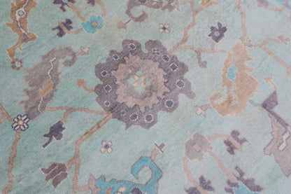 204 x 309 cm | Oushak Tribal Area Rug Afghan Hand Knotted veg Dye Wool carpet
