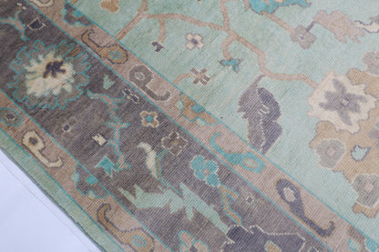 204 x 309 cm | Oushak Tribal Area Rug Afghan Hand Knotted veg Dye Wool carpet