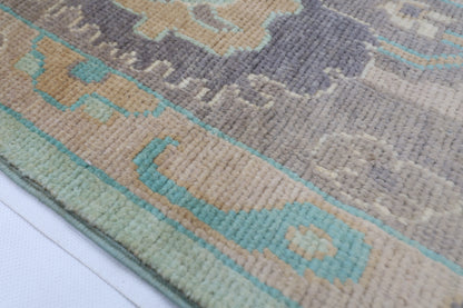 204 x 309 cm | Oushak Tribal Area Rug Afghan Hand Knotted veg Dye Wool carpet