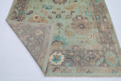 204 x 309 cm | Oushak Tribal Area Rug Afghan Hand Knotted veg Dye Wool carpet