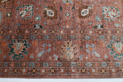 197 x 297 cm |  floral Pink Tribal Area Rug Afghan Hand Knotted veg Dye Wool carpet