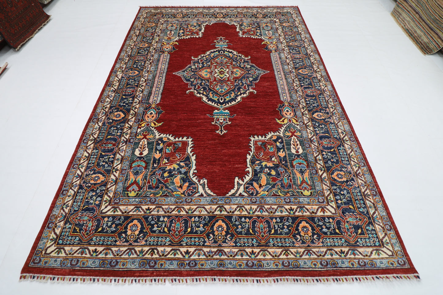 200 x 297 cm |  heriz Red Tribal Area Rug Afghan Hand Knotted veg Dye Wool carpet