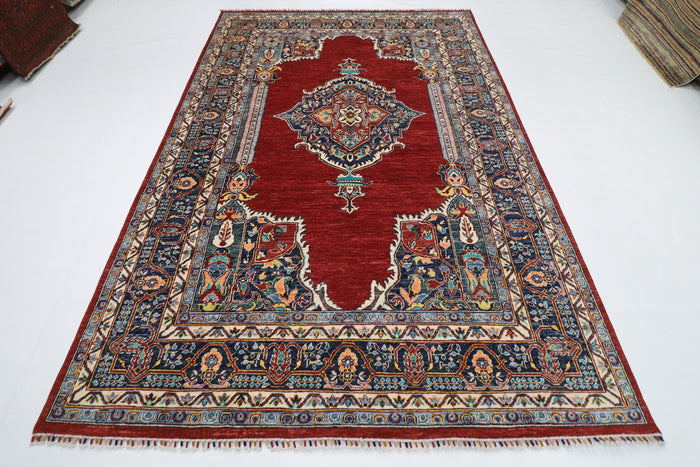 200 x 297 cm |  heriz Red Tribal Area Rug Afghan Hand Knotted veg Dye Wool carpet