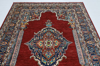 200 x 297 cm |  heriz Red Tribal Area Rug Afghan Hand Knotted veg Dye Wool carpet