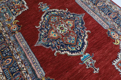 200 x 297 cm |  heriz Red Tribal Area Rug Afghan Hand Knotted veg Dye Wool carpet