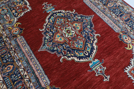 200 x 297 cm |  heriz Red Tribal Area Rug Afghan Hand Knotted veg Dye Wool carpet