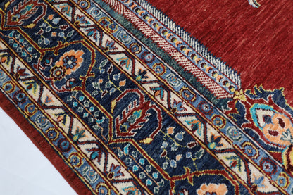 200 x 297 cm |  heriz Red Tribal Area Rug Afghan Hand Knotted veg Dye Wool carpet