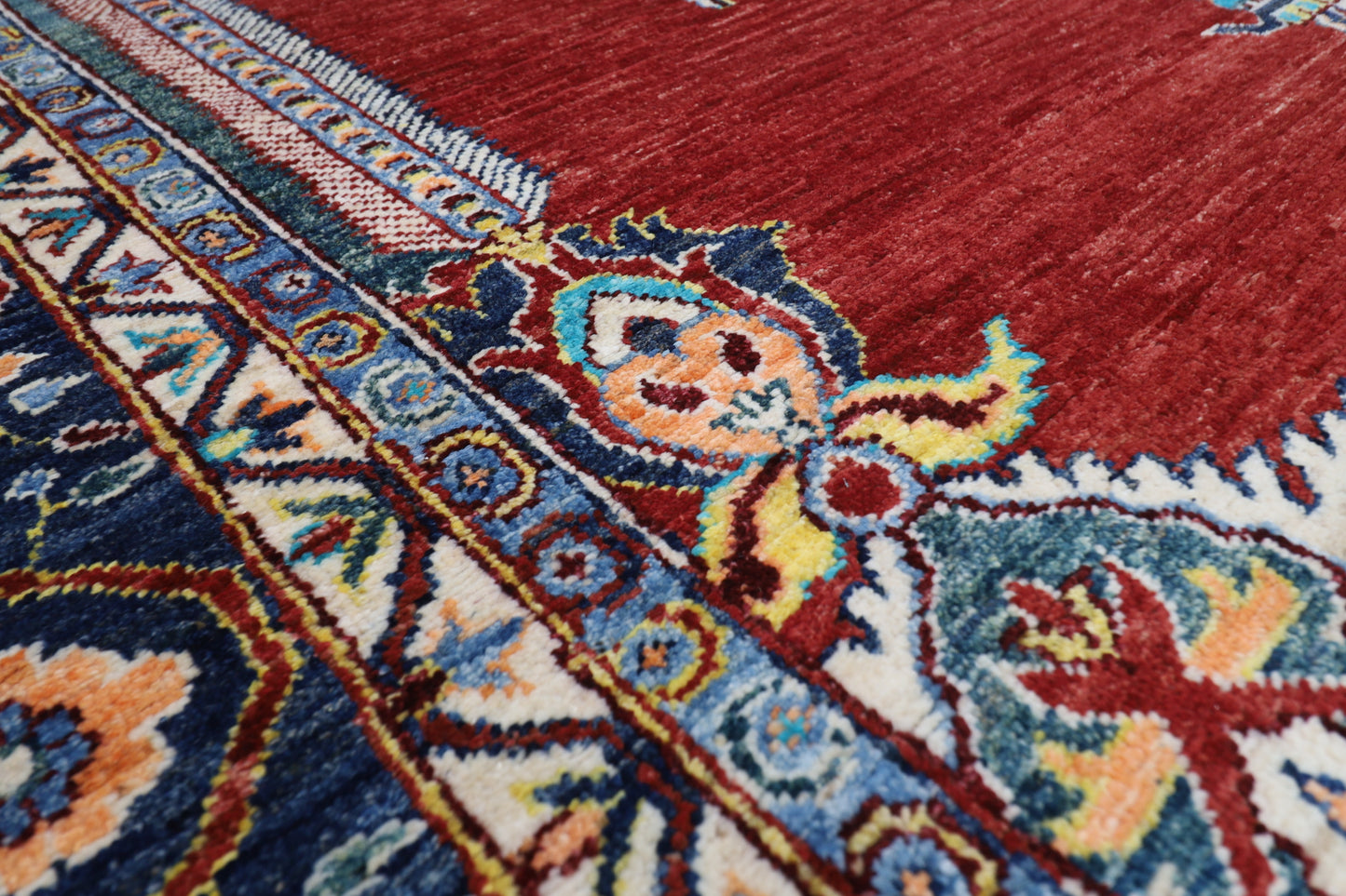 200 x 297 cm |  heriz Red Tribal Area Rug Afghan Hand Knotted veg Dye Wool carpet
