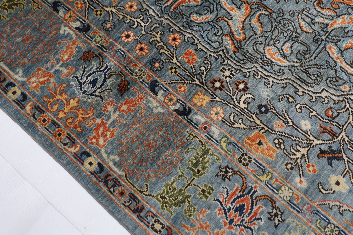 196 x 297 cm |  Floral gray Tribal Area Rug Afghan Hand Knotted veg Dye Wool carpet