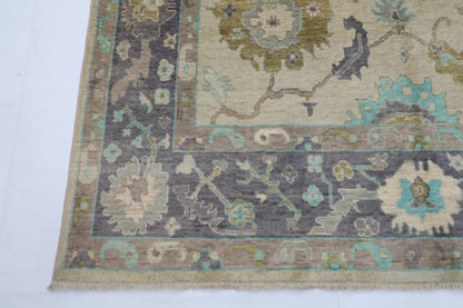200 x 300 cm |  Floral Oushak gray Tribal Area Rug Afghan Hand Knotted veg Dye Wool carpet