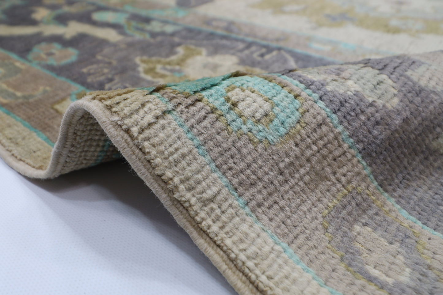 200 x 300 cm |  Floral Oushak gray Tribal Area Rug Afghan Hand Knotted veg Dye Wool carpet