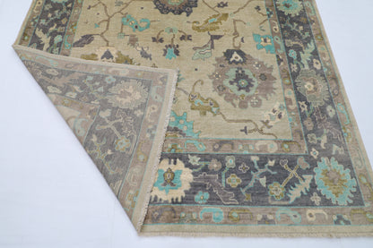 200 x 300 cm |  Floral Oushak gray Tribal Area Rug Afghan Hand Knotted veg Dye Wool carpet