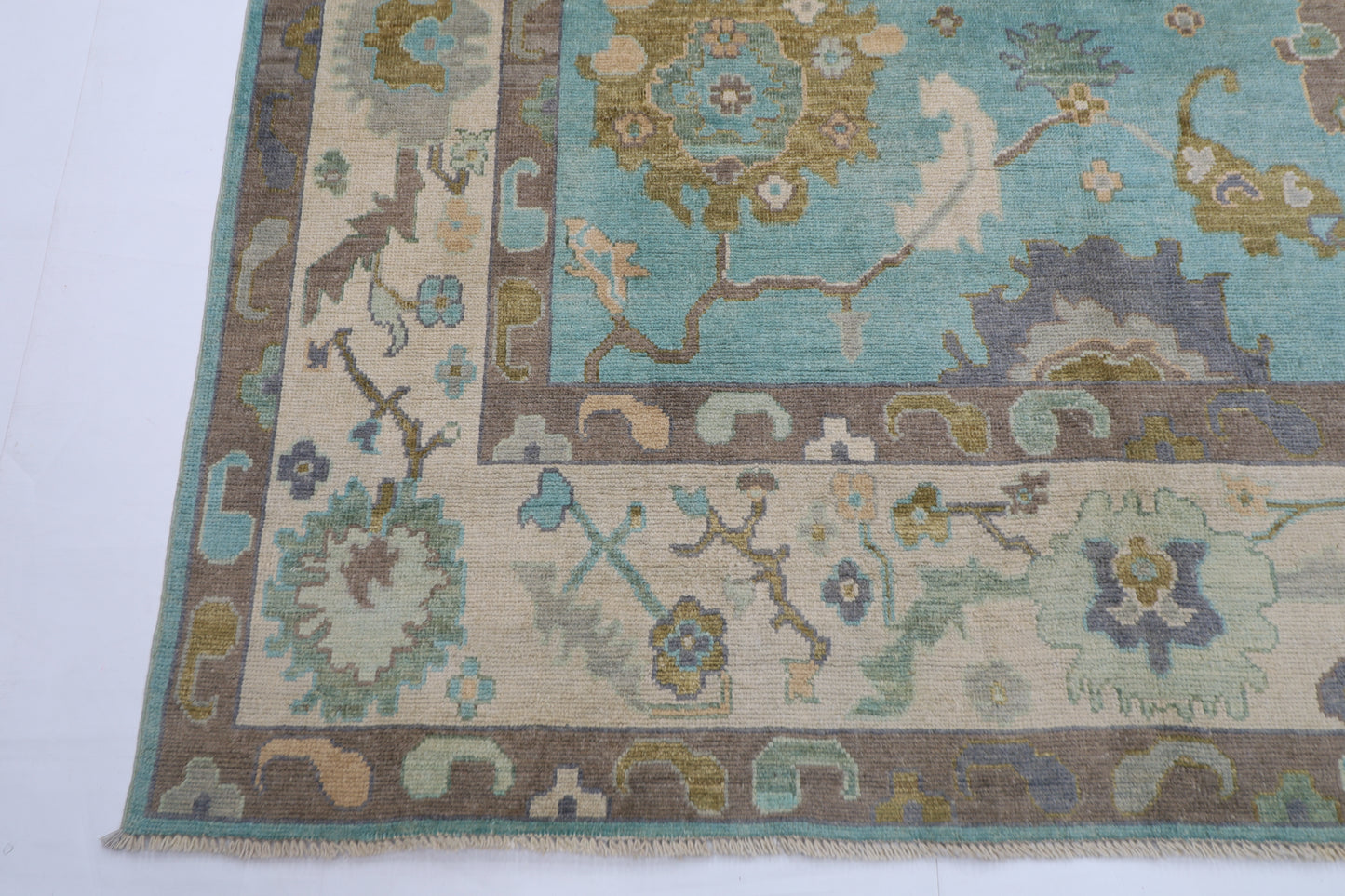 197 x 302 cm |  Floral Oushak  Tribal Area Rug Afghan Hand Knotted veg Dye Wool carpet