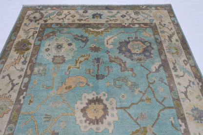 197 x 302 cm |  Floral Oushak  Tribal Area Rug Afghan Hand Knotted veg Dye Wool carpet
