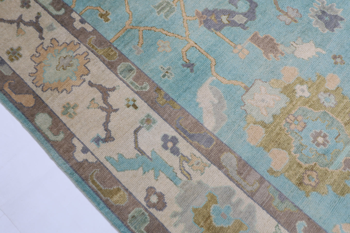 197 x 302 cm |  Floral Oushak  Tribal Area Rug Afghan Hand Knotted veg Dye Wool carpet