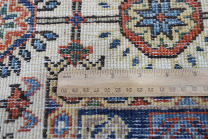 122 x 177 cm | Oriental Tribal blue Area Rug Afghan Hand Knotted Veg Dye Wool carpet
