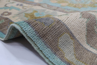 197 x 302 cm |  Floral Oushak  Tribal Area Rug Afghan Hand Knotted veg Dye Wool carpet