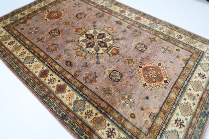 198 x 300 cm | Oriental kazak Pink Area Rug Afghan Hand Knotted Veg Dye Wool carpet