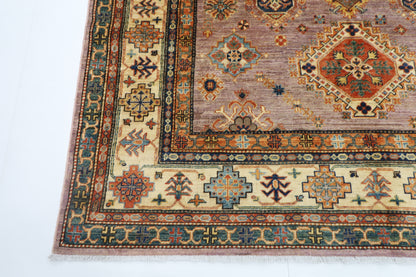 198 x 300 cm | Oriental kazak Pink Area Rug Afghan Hand Knotted Veg Dye Wool carpet