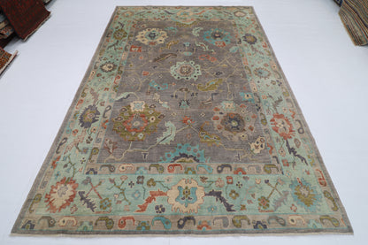 208 x 302 cm |  Floral Oushak Tribal Area Rug Afghan Hand Knotted veg Dye Wool carpet