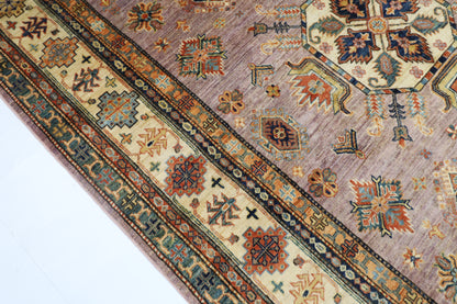198 x 300 cm | Oriental kazak Pink Area Rug Afghan Hand Knotted Veg Dye Wool carpet