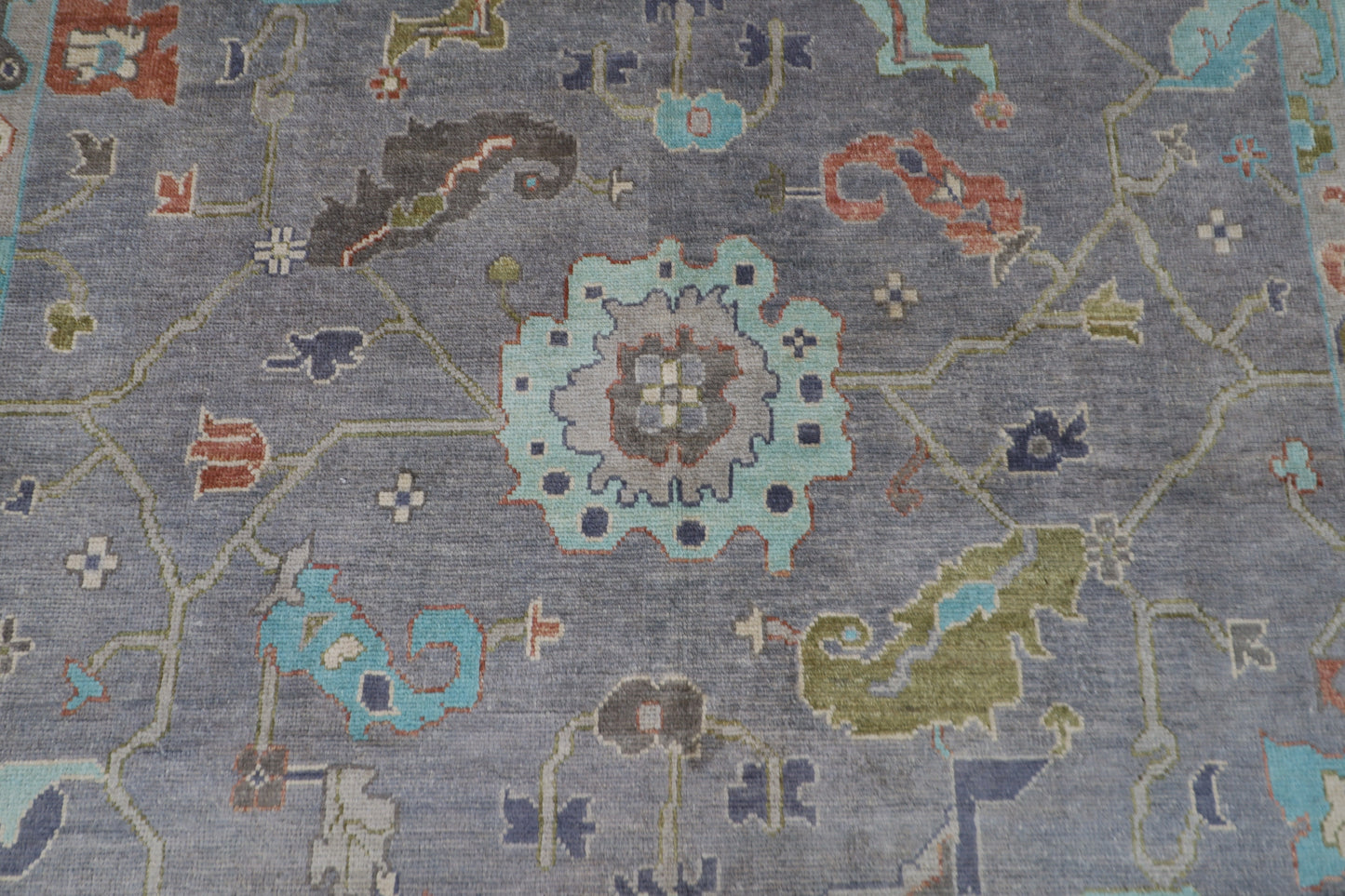 208 x 302 cm |  Floral Oushak Tribal Area Rug Afghan Hand Knotted veg Dye Wool carpet