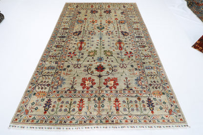 194 x 298 cm | Oriental Floral Area Rug Afghan Hand Knotted Veg Dye Wool carpet