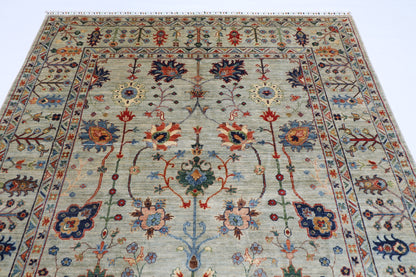 194 x 298 cm | Oriental Floral Area Rug Afghan Hand Knotted Veg Dye Wool carpet