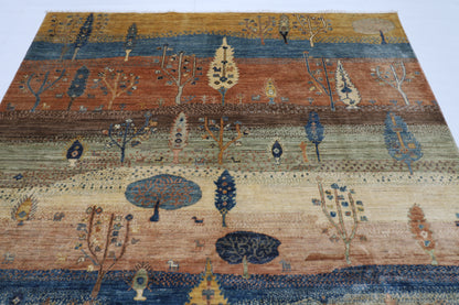 203 x 297 cm |  landscape Tribal Area Rug Afghan Hand Knotted veg Dye Wool carpet