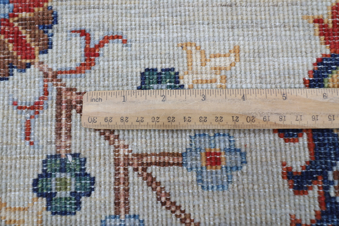 194 x 298 cm | Oriental Floral Area Rug Afghan Hand Knotted Veg Dye Wool carpet