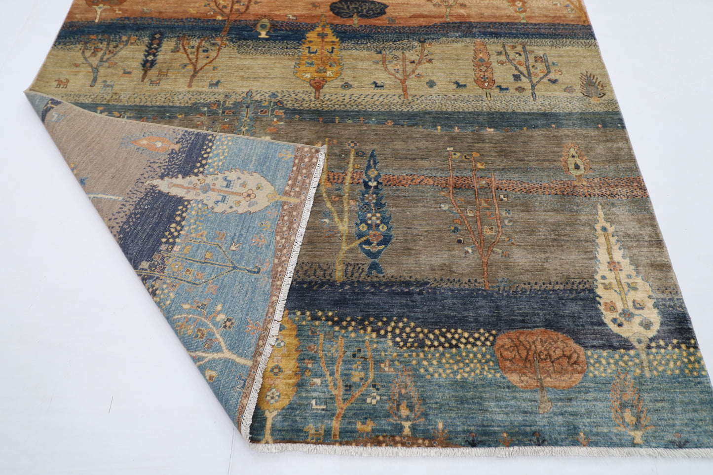 203 x 297 cm |  landscape Tribal Area Rug Afghan Hand Knotted veg Dye Wool carpet