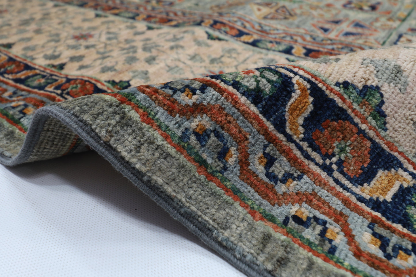 247 x 299 cm |  Mamluk Tribal Area Rug Afghan Hand Knotted veg Dye Wool carpet