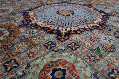 247 x 299 cm |  Mamluk Tribal Area Rug Afghan Hand Knotted veg Dye Wool carpet