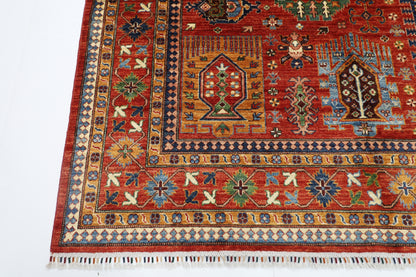 198 x 304 cm | Oriental Waziri Area Rug Afghan Hand Knotted Veg Dye Wool carpet