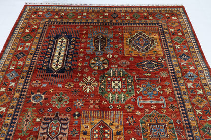 198 x 304 cm | Oriental Waziri Area Rug Afghan Hand Knotted Veg Dye Wool carpet