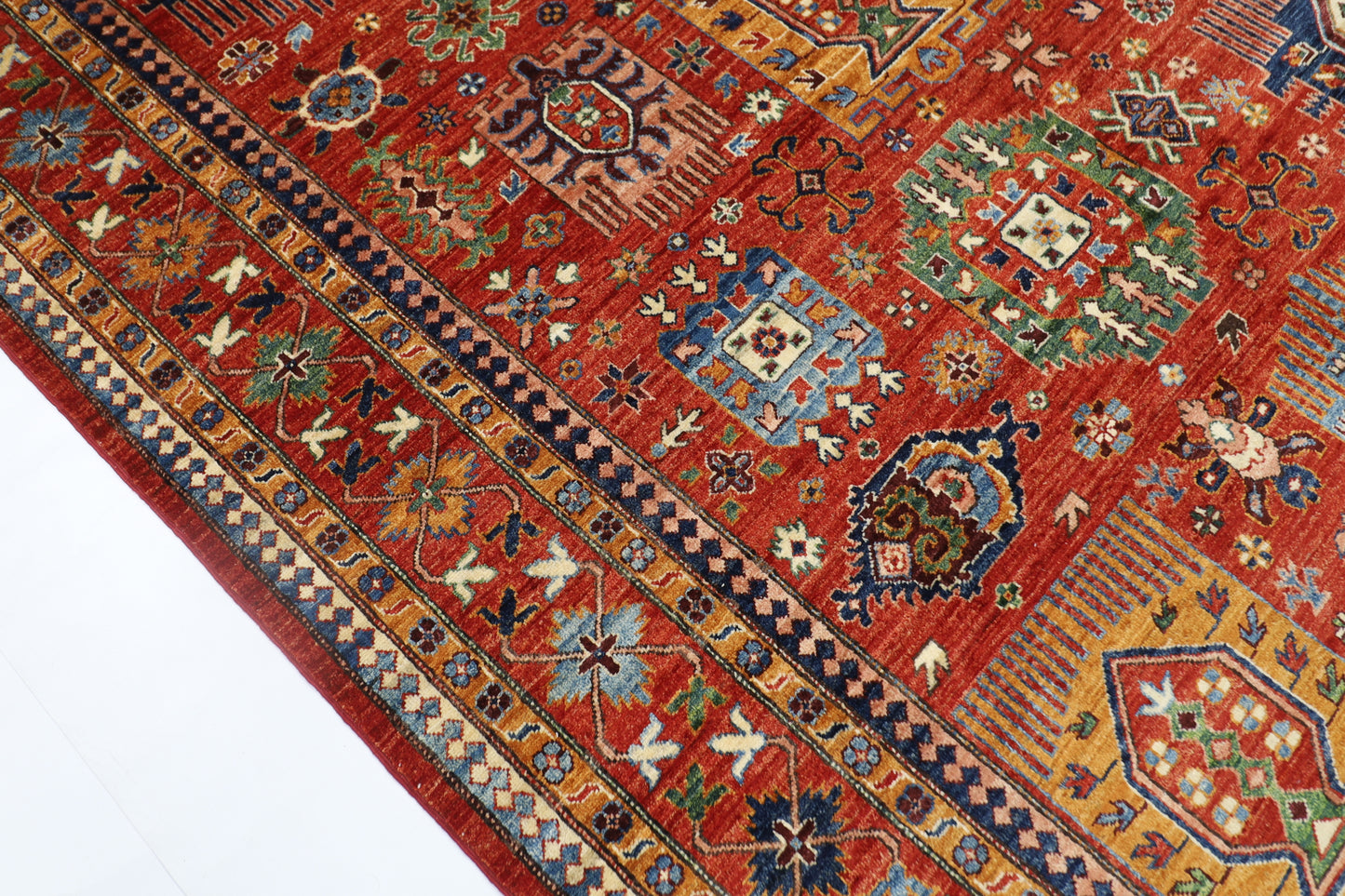 198 x 304 cm | Oriental Waziri Area Rug Afghan Hand Knotted Veg Dye Wool carpet