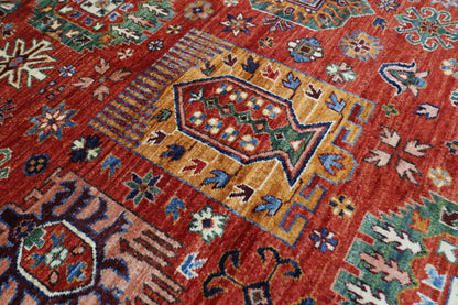 198 x 304 cm | Oriental Waziri Area Rug Afghan Hand Knotted Veg Dye Wool carpet