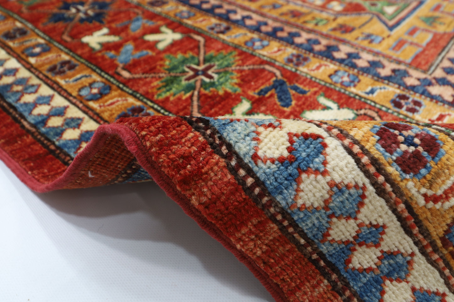198 x 304 cm | Oriental Waziri Area Rug Afghan Hand Knotted Veg Dye Wool carpet