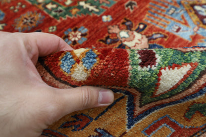 198 x 304 cm | Oriental Waziri Area Rug Afghan Hand Knotted Veg Dye Wool carpet