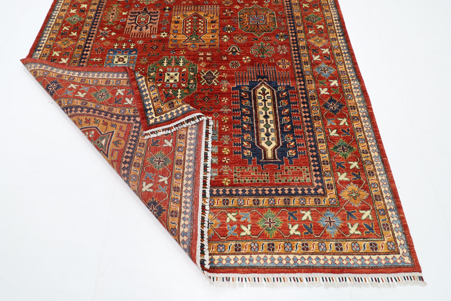 198 x 304 cm | Oriental Waziri Area Rug Afghan Hand Knotted Veg Dye Wool carpet